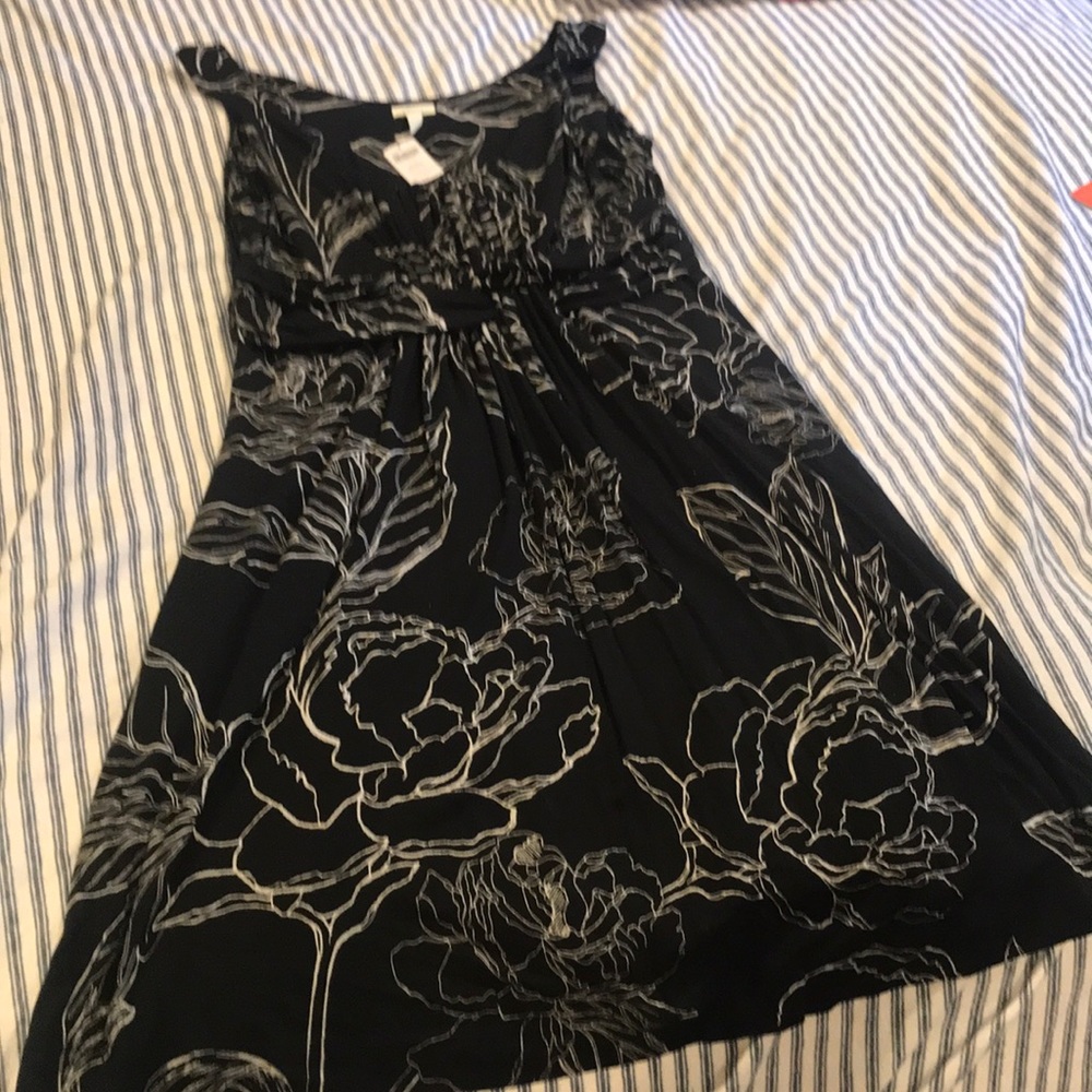 Black and white floral soma  dress